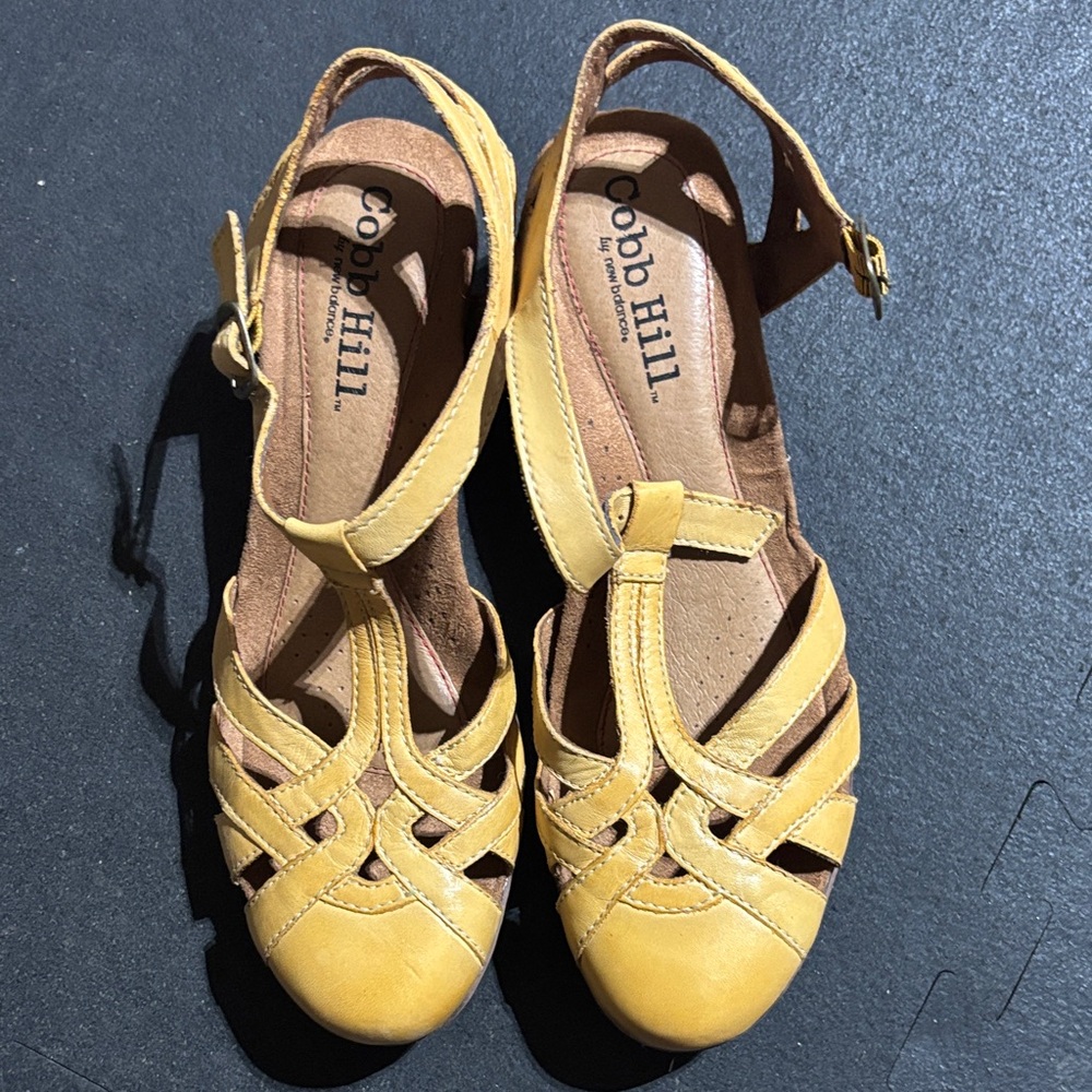 Cobb Hill by New Balance Mustard Strappy Heels